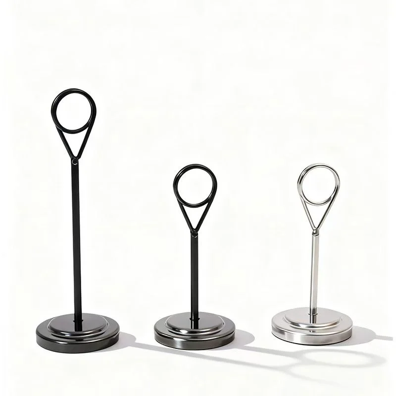 Porta menu da tavolo in acciaio inossidabile Tavolo con clip Porta ricette con numero di sedile riservato Porta carte per matrimoni per ristoranti