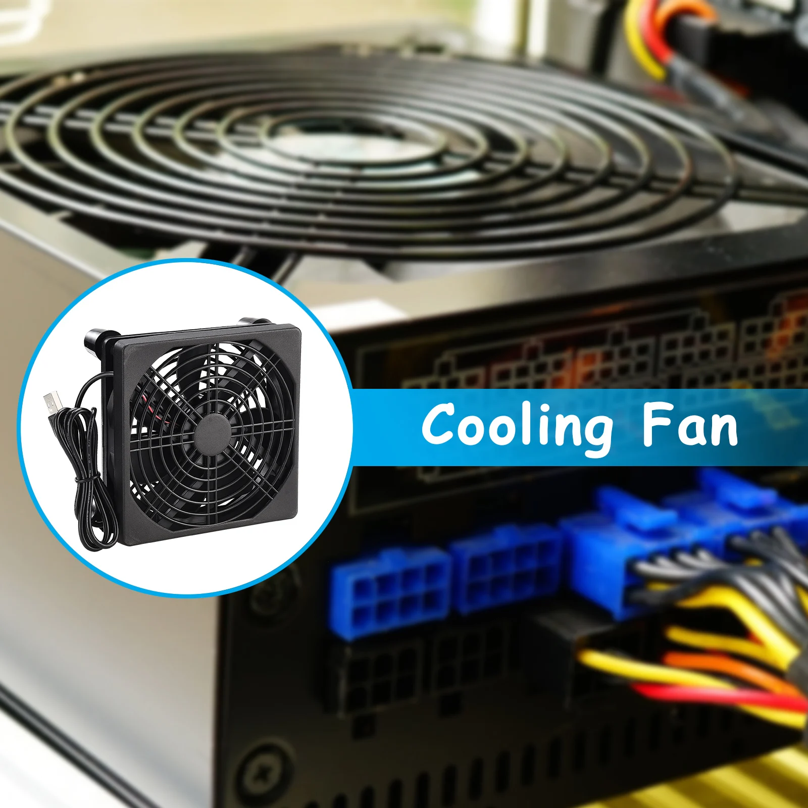 

Вентилятор охлаждения USB 5В для роутера, подходит для AC88U R7000, с двусторонними пластиковыми сетчатыми ножками, 12 см