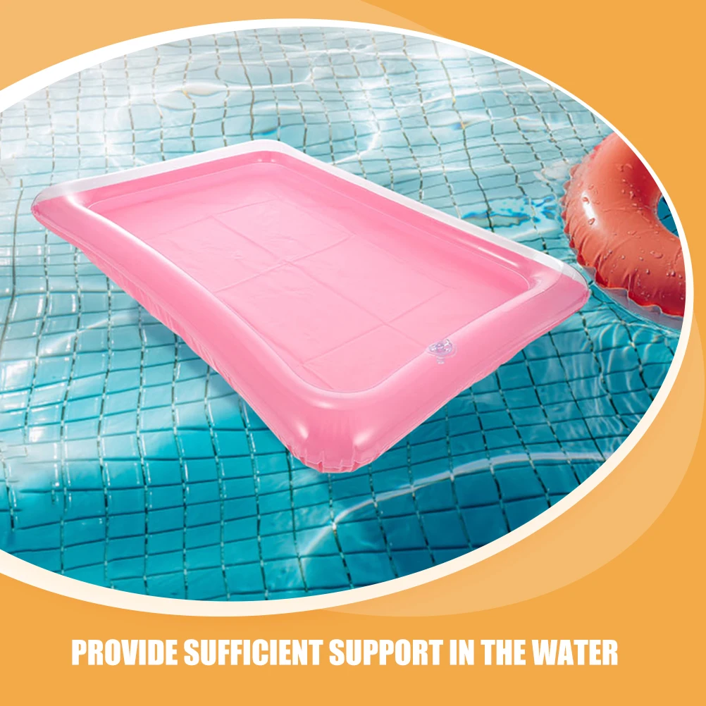 2 stücke Aufblasbare Lagerung Pad Tabletts Schwimmende Eis Servieren Pool Party Getränke Halter Kühlung Tabletts Schwimmen Strand Veranstaltungen