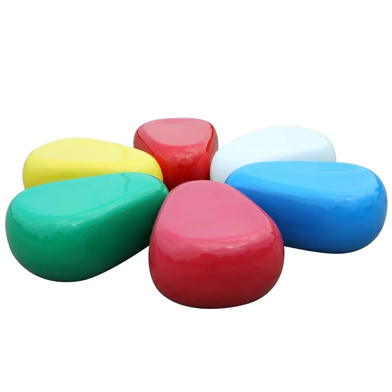 

cobblestone public single stool, commercial Meichen outdoor stool, shopping mall leisure creativity