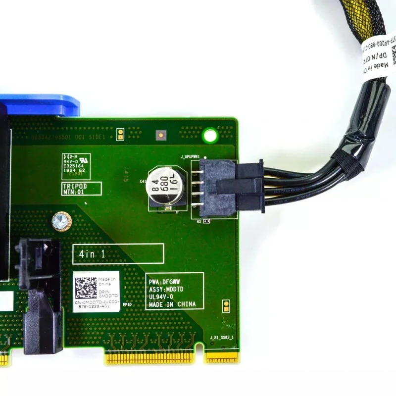 New for DELL Poweredge R740 R740XD GPU Power Extension Card MDDTD w Cable TR5TP