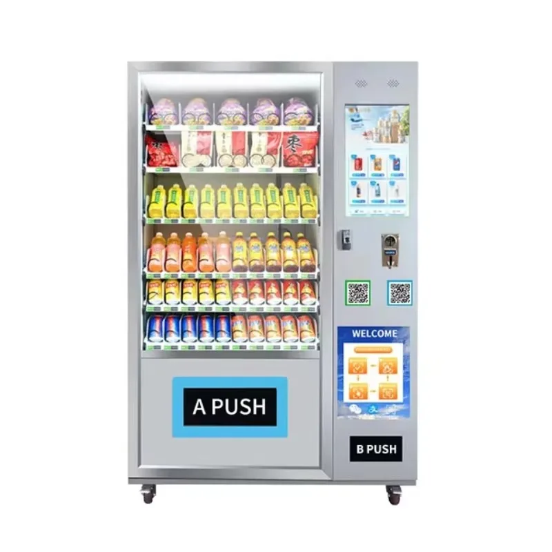 Self-Service Combo Beverage & Snack Vending Machine Beer 24 Hours Vendor Cash Card Coin & Bill Payment System
