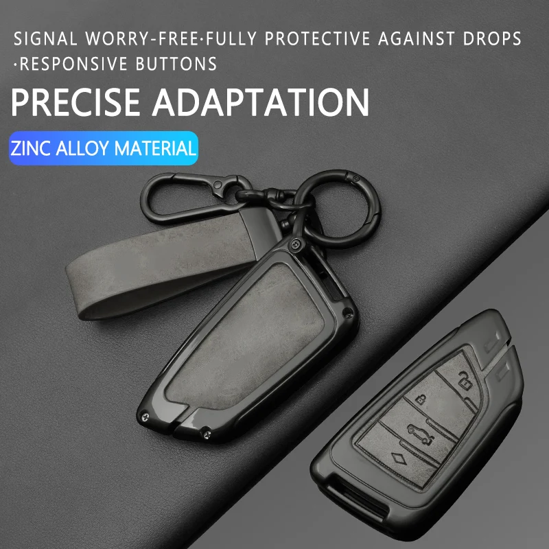 Alloy Car Key Cover Case for BMW X1 F48 X5 G20 G30 X3 X4 X6 X7 F15 F16 F20 G01 G02 G05 G30 3 5 7 Series G11 Keychain Accessories