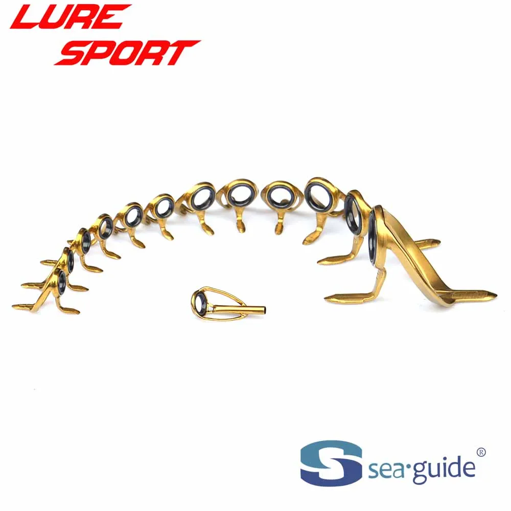 

SEAGUIDE 13pcs guide set HGXRESG20 HGXREST8 Heavy Duty Saltwater Boat Rod Building component Guide Repair DIY Accessory