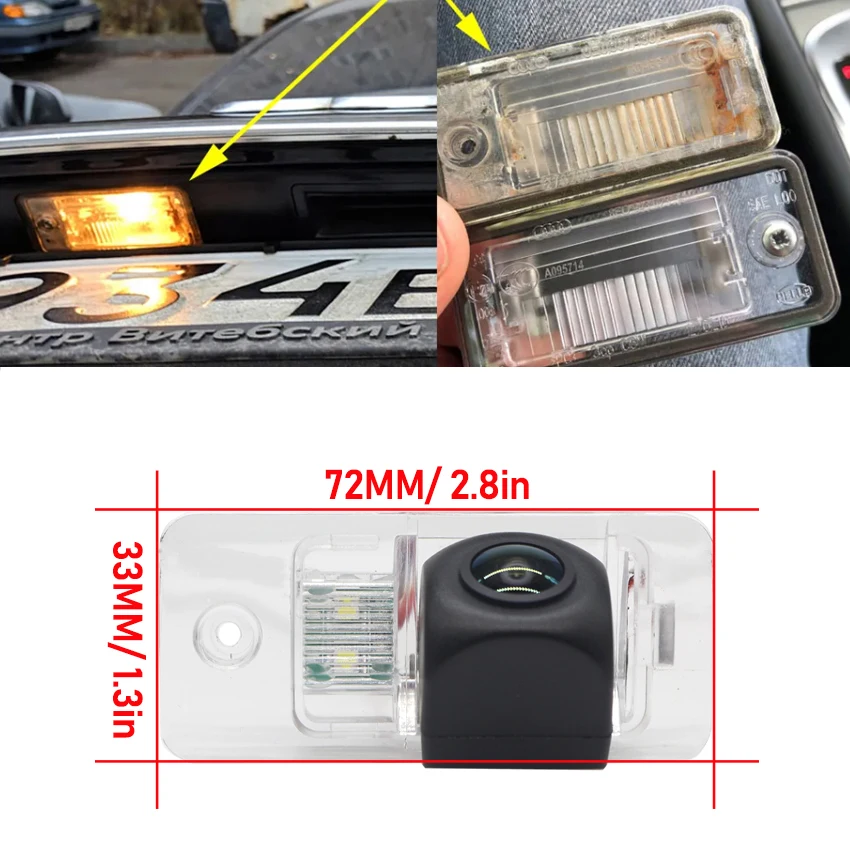 Rear View Camera For Audi A8 S8 D3 4E 2002 2003 2004 2006 2008 CCD Night Vision Fisheye Lens Backup Camera license Plate Camera