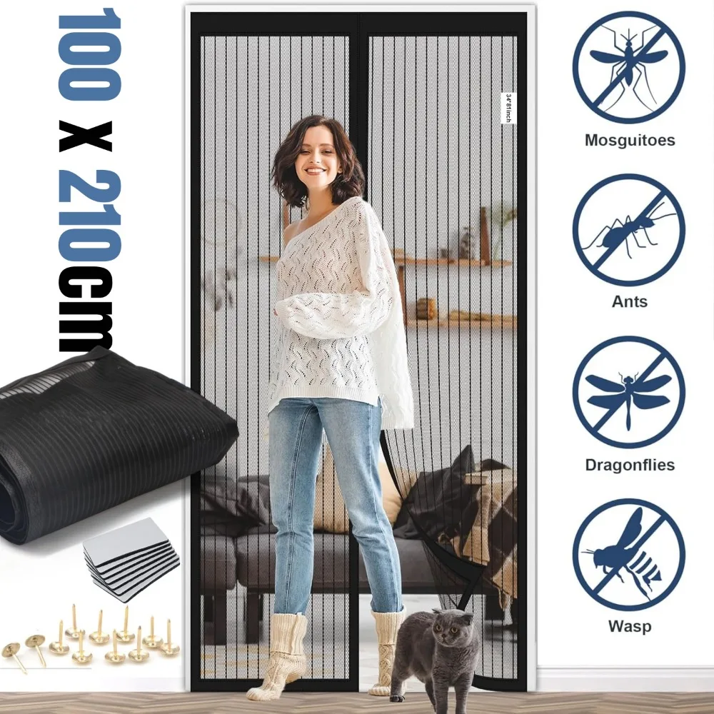 Magnetic Mosquito Net Automatic Closing Anti-mosquito Fly Insect door Screen Household Ventilation Curtains Magnetic Screen