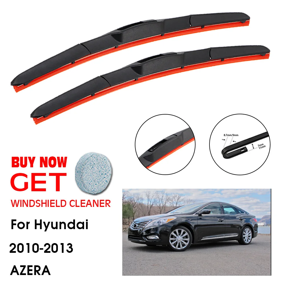 

Car Wiper For Hyundai AZERA 24"+18" 2010-2013 Front Window Washer Windscreen Windshield Silica Gel Wiper Blades Accessorie