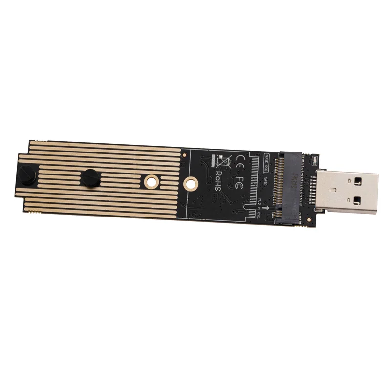 External NVME Adapter M.2 M Key to USB 3.2 GEN2 10Gbps SSD Adapter JMS583 Chip Support 2230 2242 2260 2280 M2 NVME M/B+M Key SSD