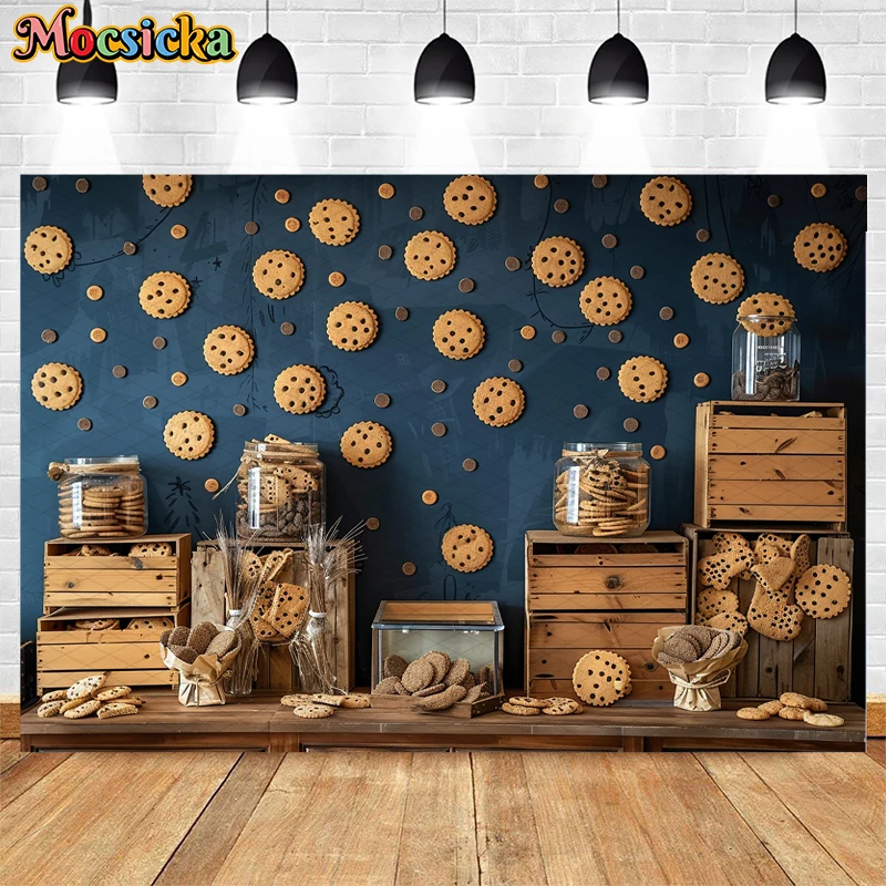 Mocsicka Photography Background Kitchen Handmade Cookies Dessert Decor Birthday Cake Smash Kids Portrait Photo Backdrop Studio