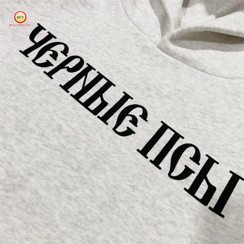 YZY 24SS New Kanye Letter Printed Hoodie Thickened Fleece Cotton Men's Women's High-quality Hoodies Pullovers