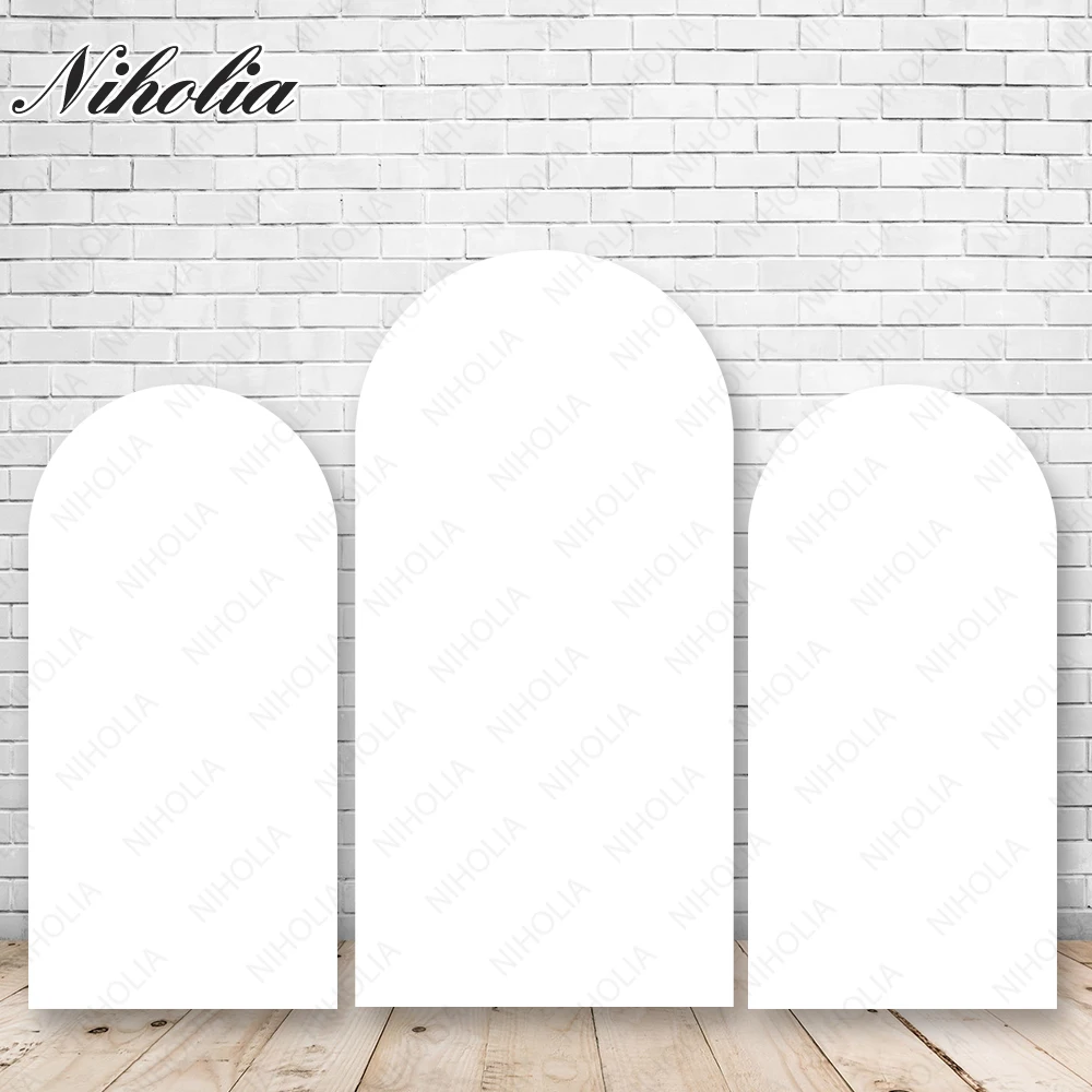 Niholia Custom Arch Backdrop Cover White Pink Wedding Birthday Party Background Decoration Banner Photocall Photo Wall