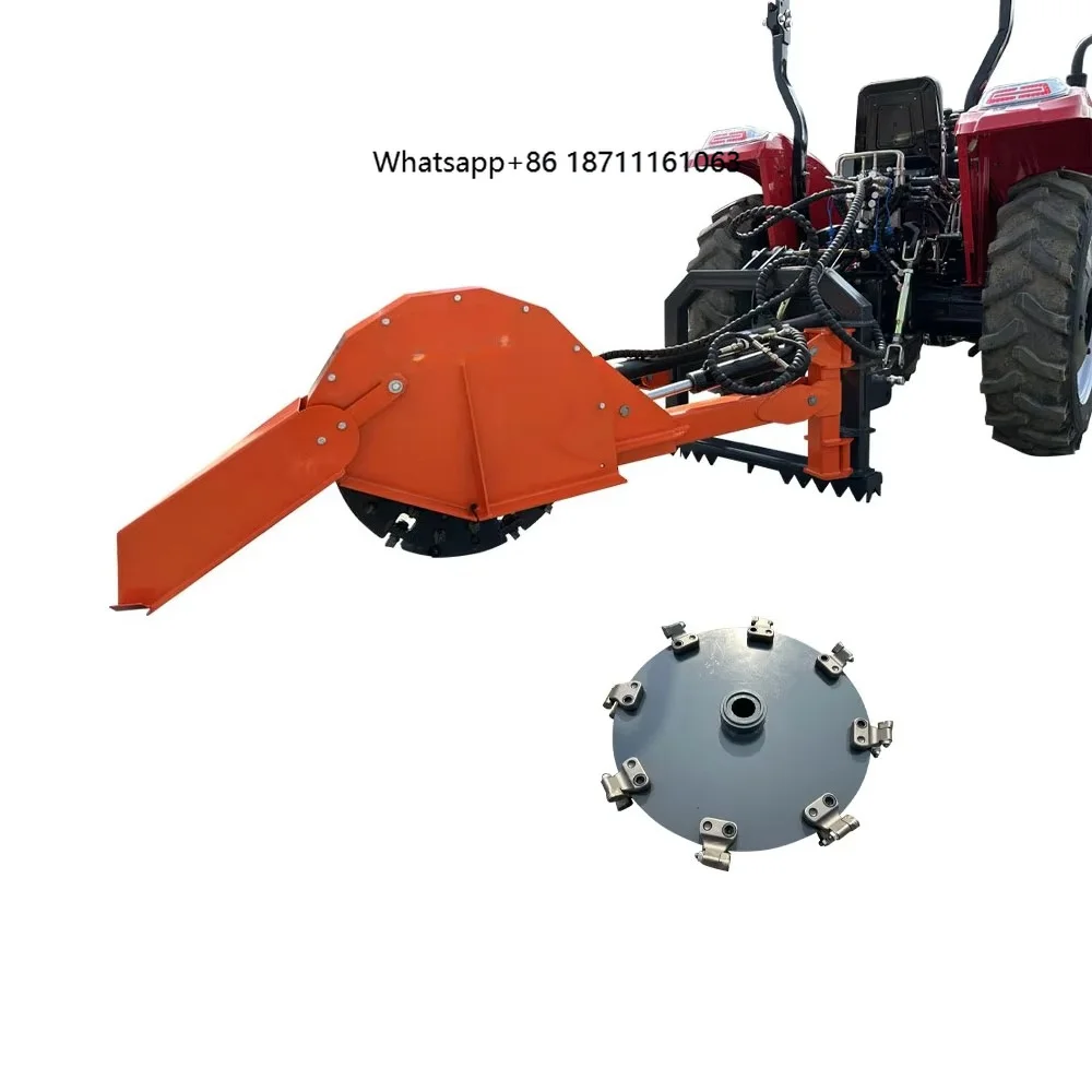 Industrial Stump Grinder Machine 24 Inch PTO Driven Forestry Machinery Wood Stump Grinding Attachment for Tractor