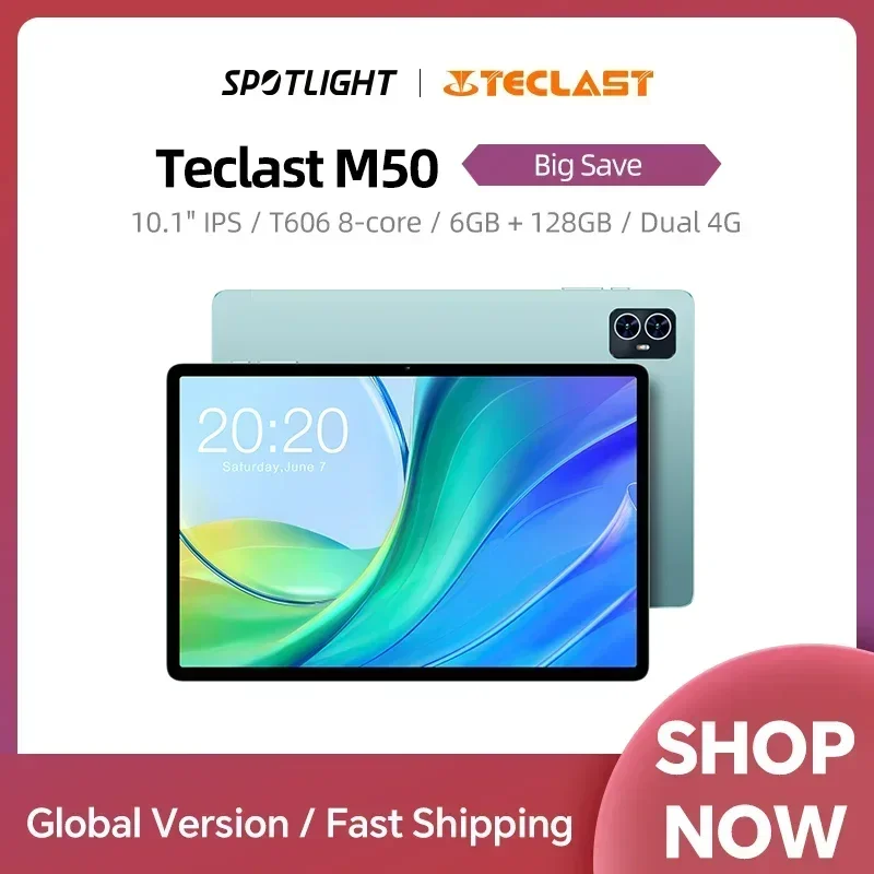 Teclast M50 Tablet Android 13 T606 6GB RAM 128GB ROM 10.1