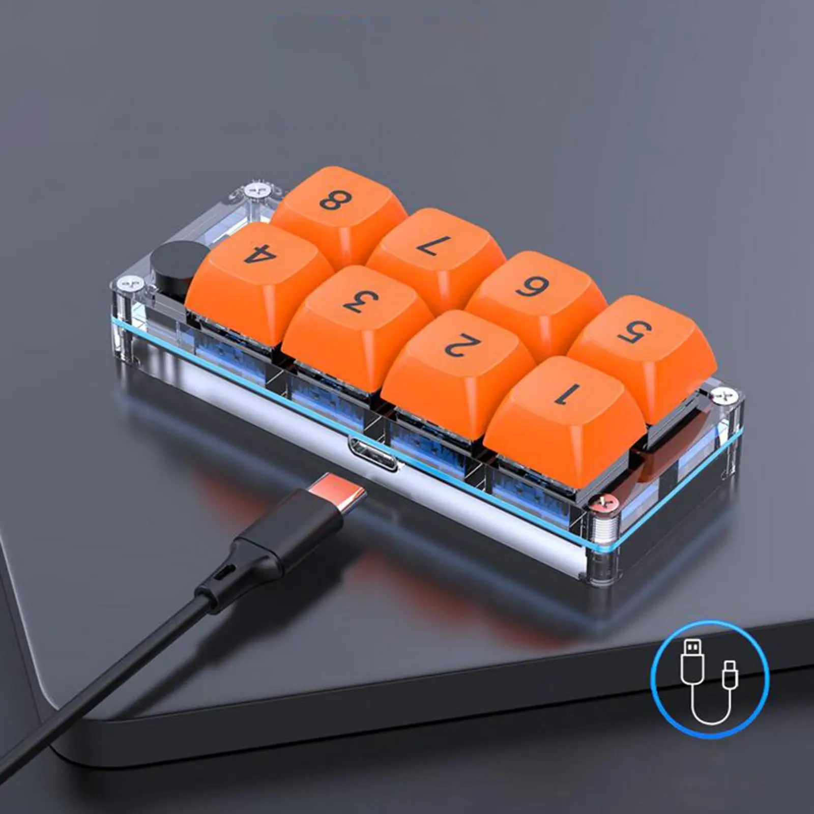 Teclado USB compacto para jogos, iluminação personalizável Effects