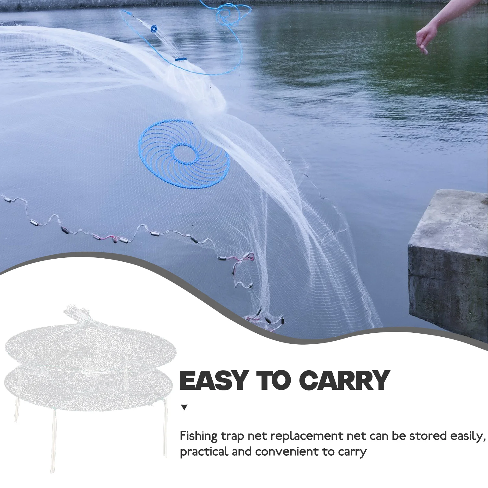 

Shrimp Cage Crab Minnow Lobster Net Minnow Shrimp Trap Fishing Net Round Durable Portable Outdoor Use