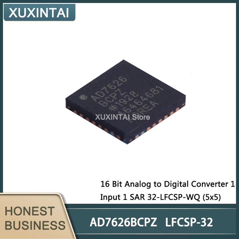 

1~5PCS New Original AD7626BCPZ AD7626 16 Bit Analog to Digital Converter 1 Input 1 SAR 32-LFCSP-WQ (5x5)