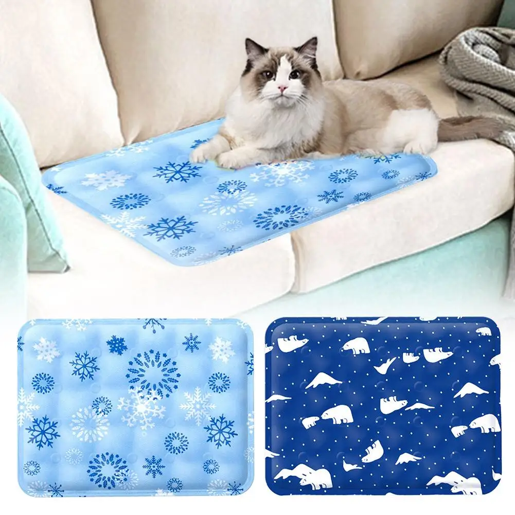 Bantal es hewan peliharaan Musim Panas, bantal es kucing anjing pendingin lembut gel es, bantal keren kucing, bantal es dingin untuk hewan peliharaan