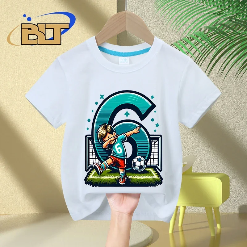 男の子用コットンTシャツ,半袖,誕生日プレゼント,6歳,夏