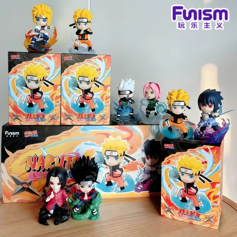 Горячая распродажа: FUNISM NARUTO SHIPPUDEN Chronicles Great Ninja War Series, серия Blind Box, Vol.1, фигурка, милые настольные игрушки, подарок на день рождения