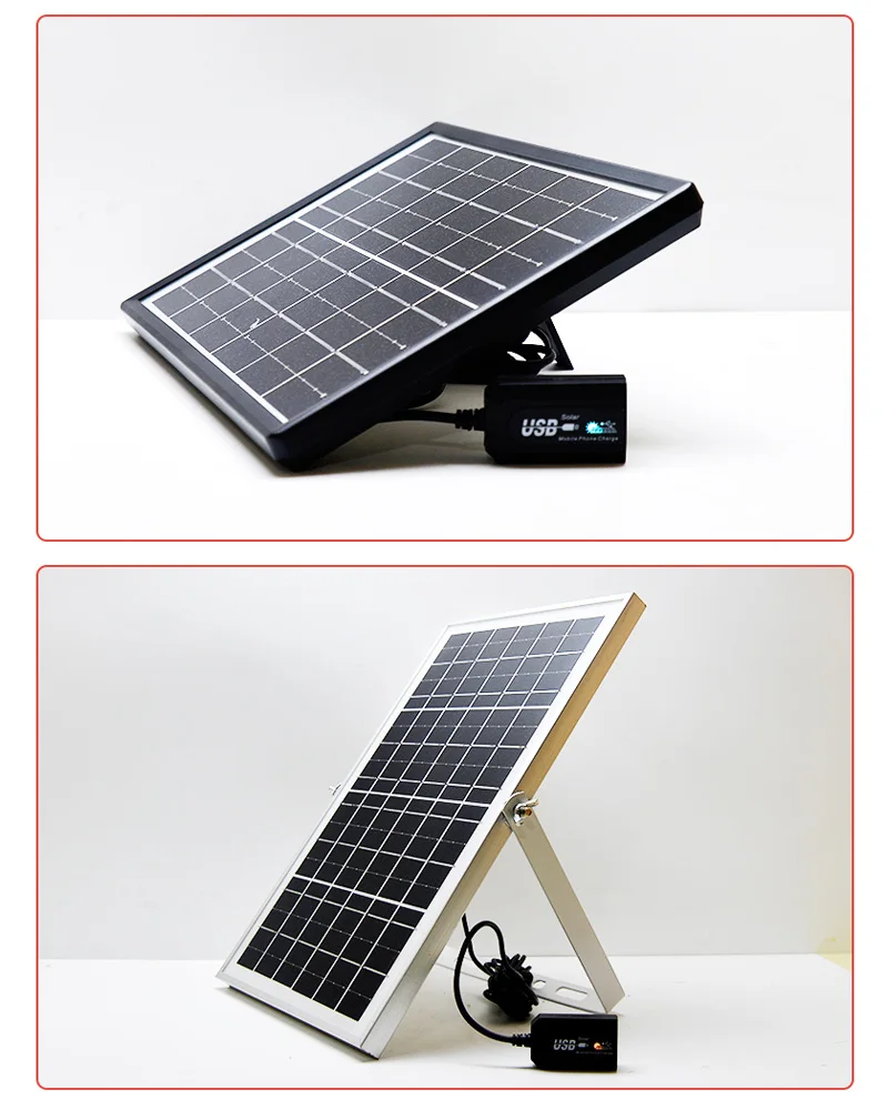 Imagem -06 - Painel Solar Fotovoltaico Geração de Energia Placa Carregamento ao ar Livre à Prova Impermeável Água Usb Carregamento Rápido Power Bank Portátil 5v 6w 10