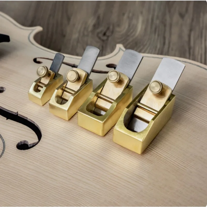 Small Brass Convex Bottom Cutter Portable Adjustable Hand Planer Luthier Violin Thumb Copper Carving Tools Wood Making Tools