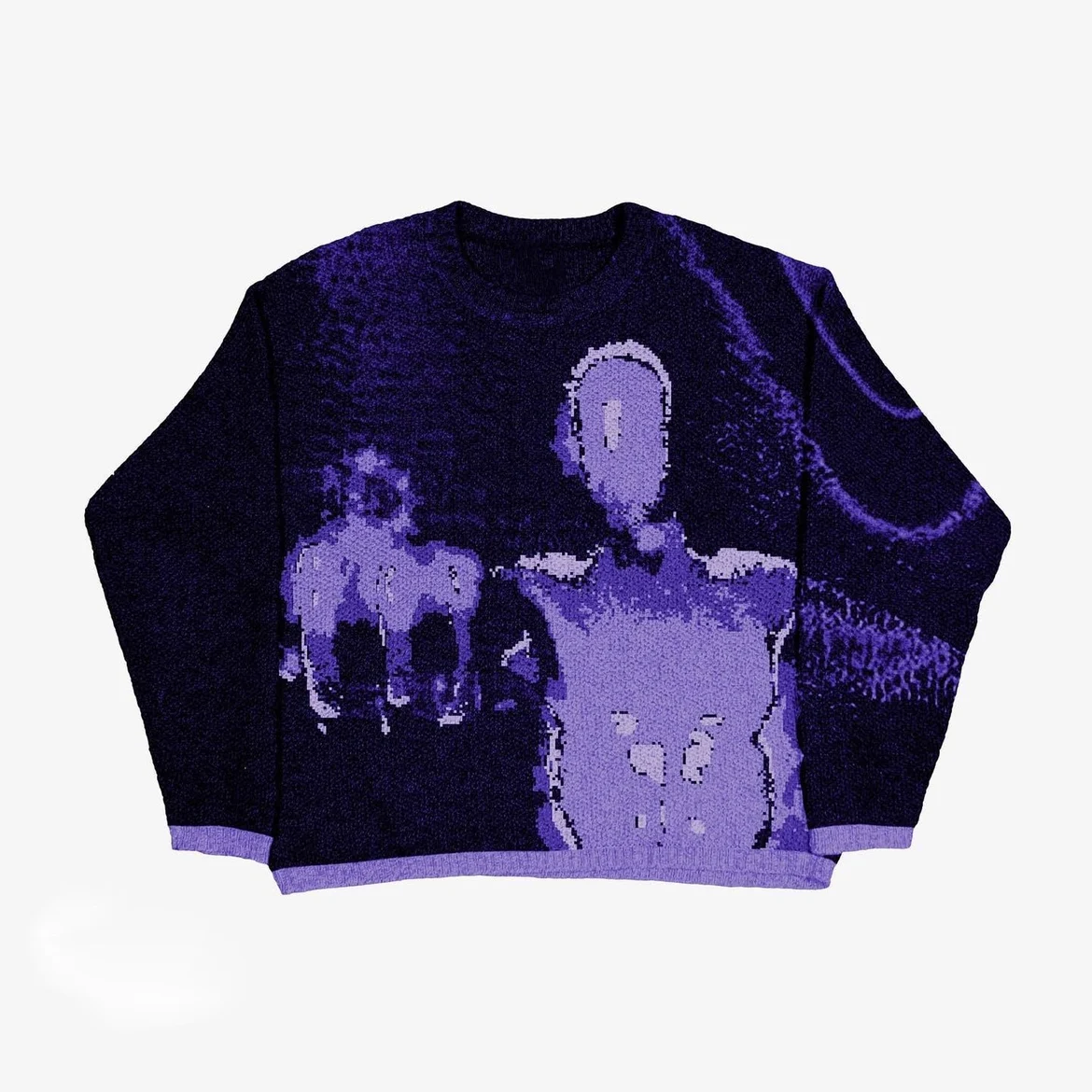 Maglieria pullover rotonda Ne vestibilità ampia Serie Y2K loween Felpa stampata ex Casual Punk Sle Fibra di poliestere