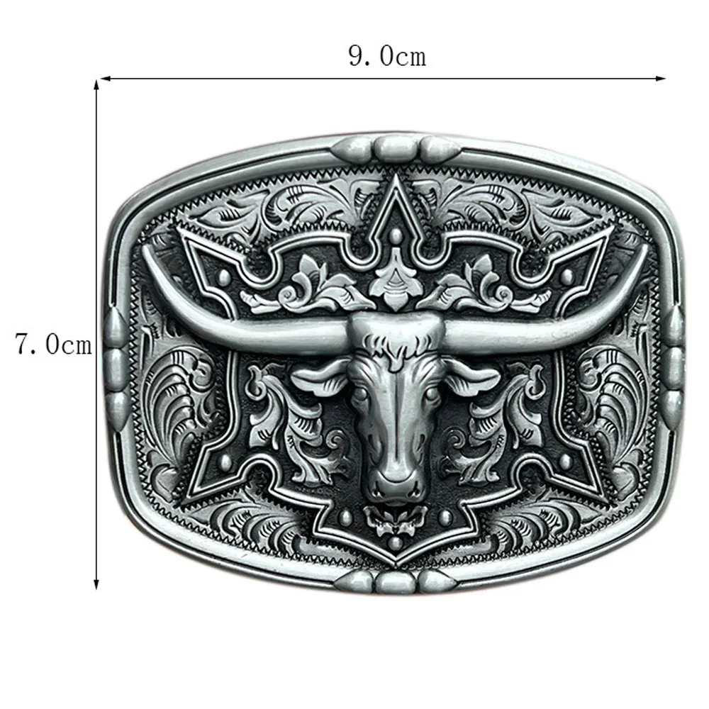 Cheapify Dropshipping Rodeo Bull Head Belt Buckle for Men Western Cowboy Animal Hebilla Cinturon Hombre