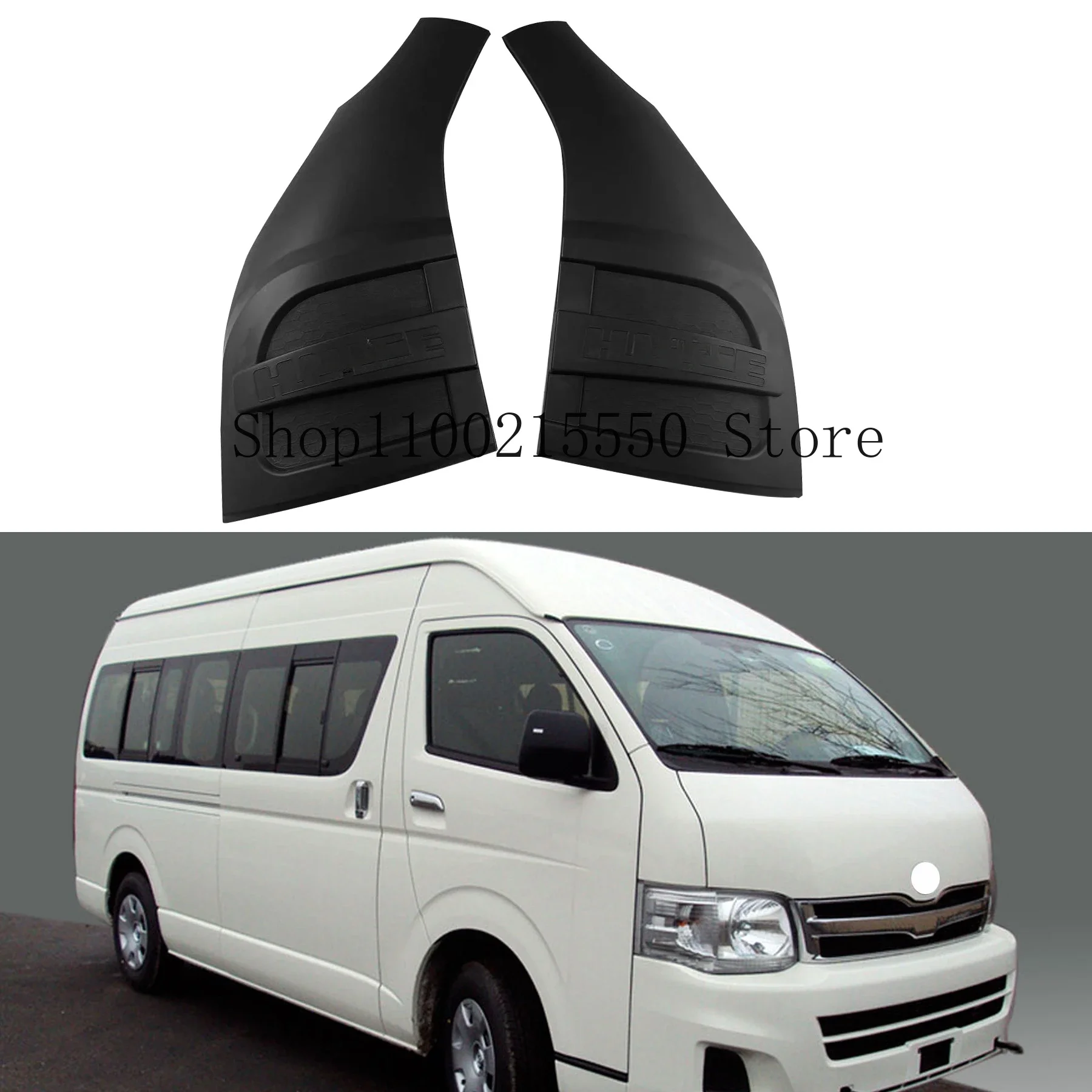 ABS Chrome Exterior Molding Trim Car FRONT CORNER COVER Accessories For Toyota Hiace 2008 2012 2016