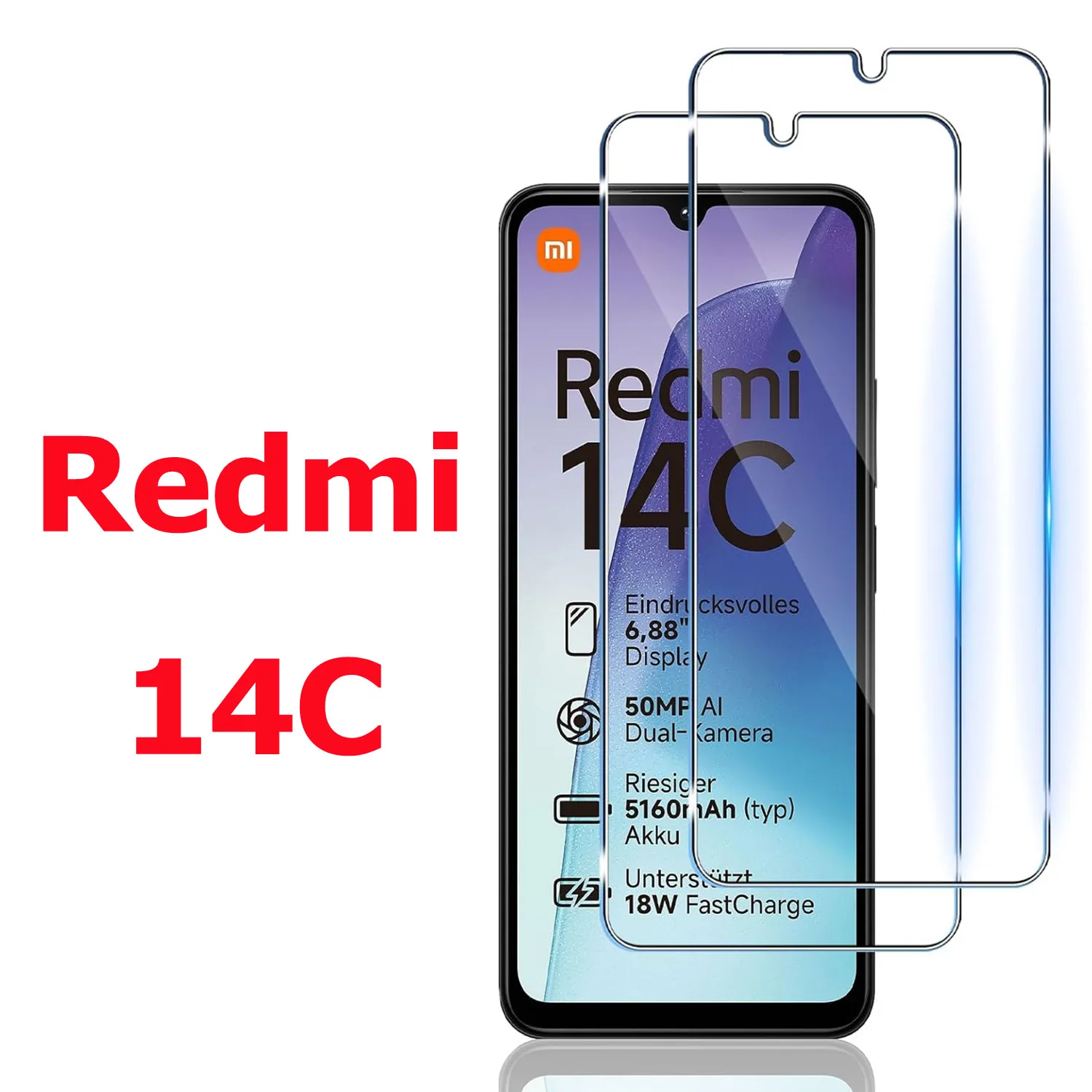 

999D Tempered Glass For Xiaomi Redmi 14C Screen Protector Glass Film