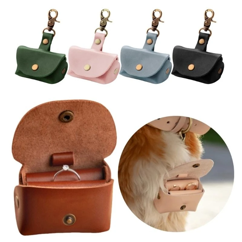 

Stylish Leather Rings Pouches for Safekeeping of Engagement Jewelry Accessory
