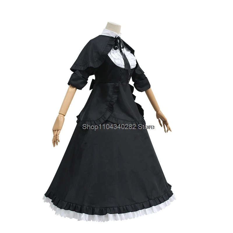 Magical Girl Akemi Homura Black Dress Cosplay Costume Wig Anime Halloween Party Suit