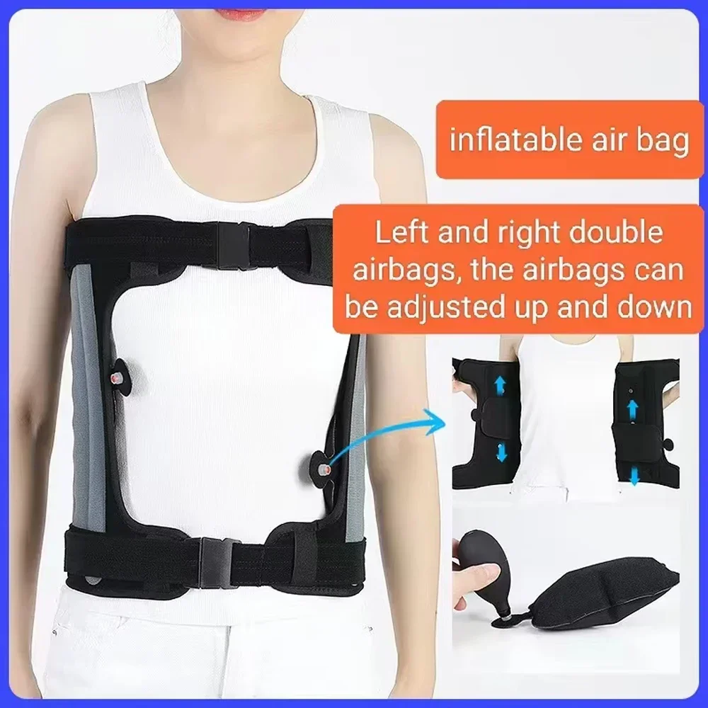 Customizable 1PC Inflatable Spinal Brace - Adjustable Back Support for Scoliosis,Post-Surgery-Lightweight Posture Corrector