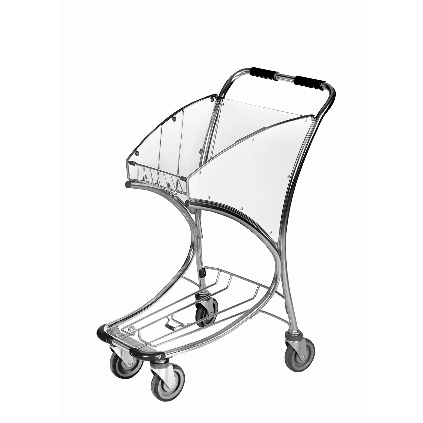 

Manufacturer's Portable Airport ShoppingTrolley Hand-Pushed Stainless Steel AluminumAlloy Luggage Trolley For Hand Carts