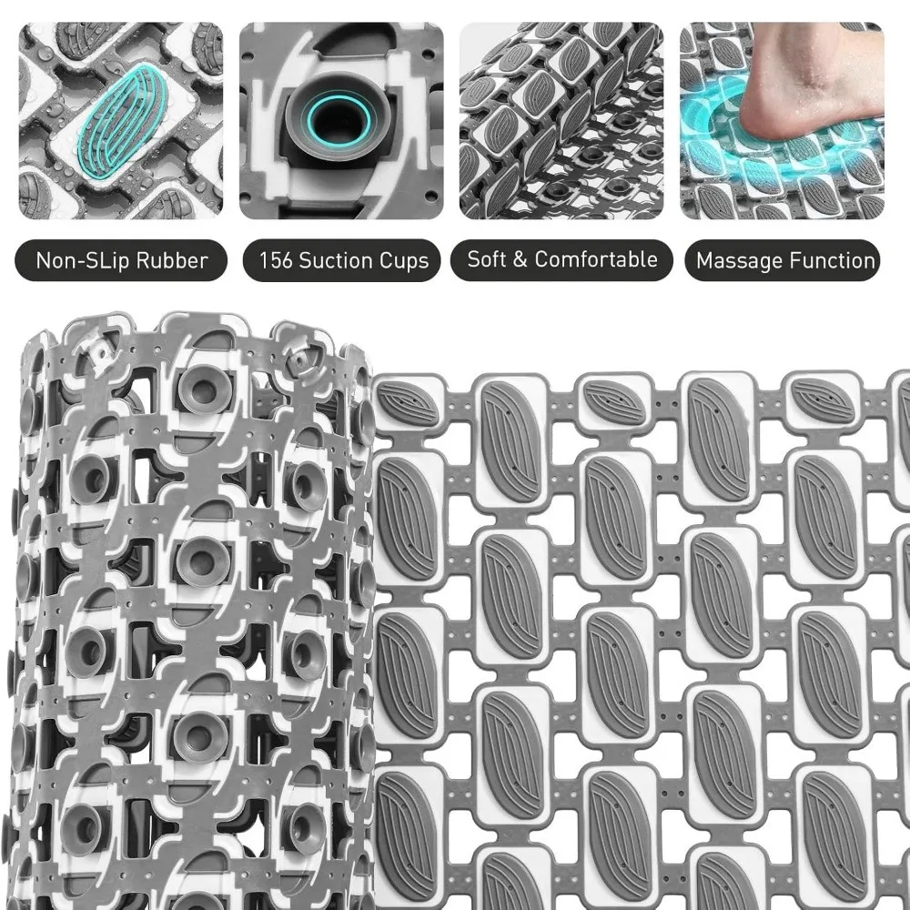 

Quick-Dry​​ Large Size​​ TPE Bath Mat​​ ​​Non-Slip ​​Anti-Mold Bathtub Mat​​ Durable Thick Bathroom Mat Wet Room Floor​​