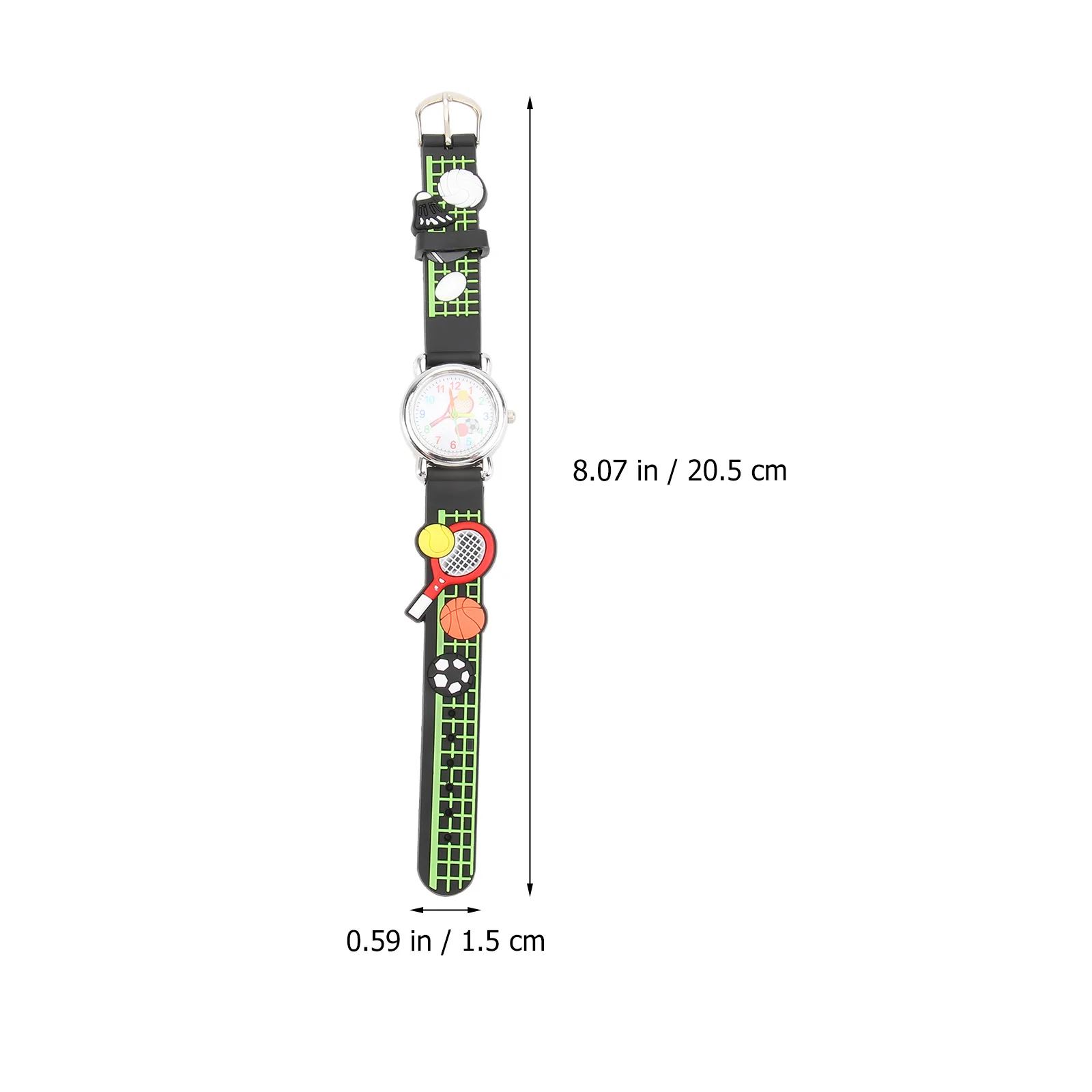 ساعة كوارتز ثلاثية الأبعاد بتصميم كرتوني للتنس، حزام مريح قابل للتعديل، ساعة يد رياضية خارجية هدية #6
