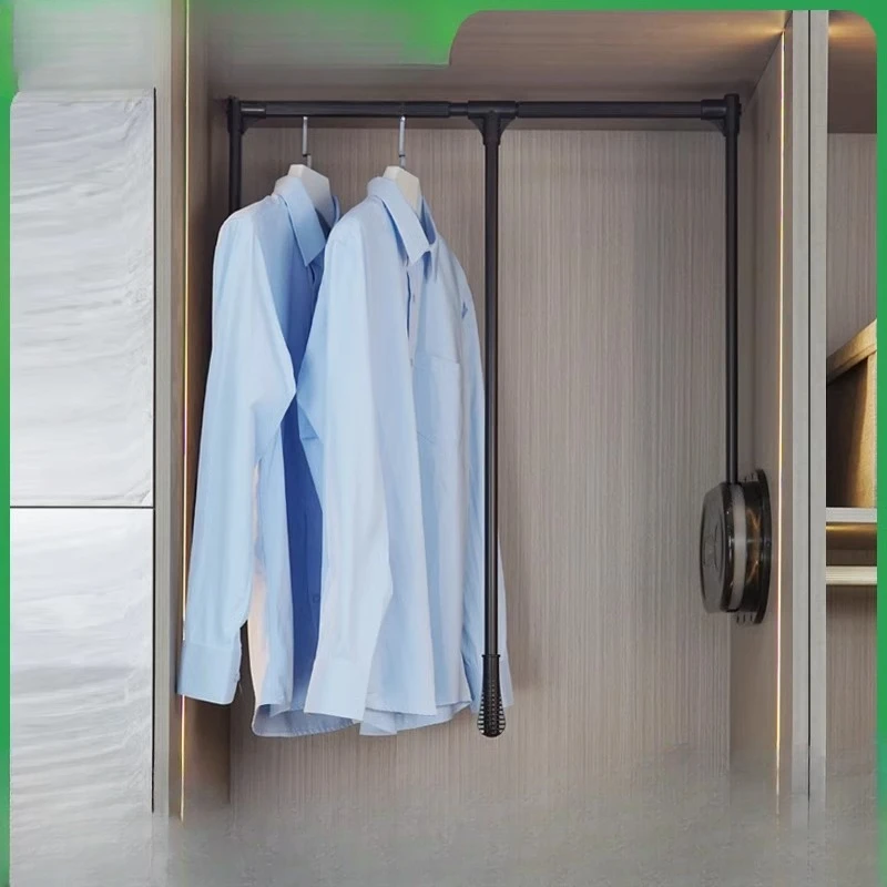 Lifting clothes rod pull-down multi-functional clothes hanger wardrobe damping hydraulic hanger cloakroom hardware accessories