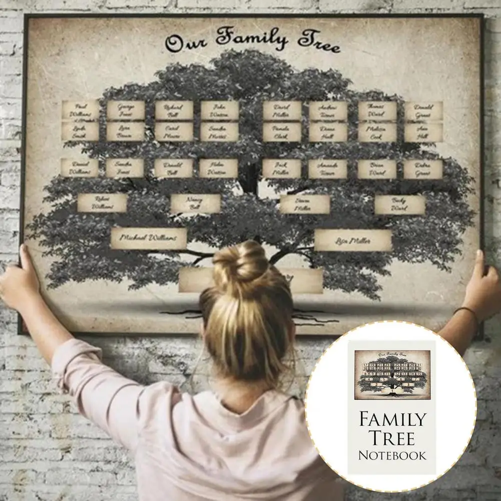 Printable Family Tree Template History Organizer Genealogy Journal Family Tree Notebook for Ancestor Memories Smooth Writing