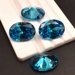 Pretty Deep Aquamarine Stone Unheated 15.0 Ct 13x18mm Oval Cut VVS Loose Gemstone Jewelry Making Gem