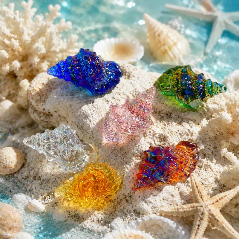 Mini Conch Desk Decoration Ocean World Fish Tank Landscaping Ornament Creative Children's Room Home Accessories