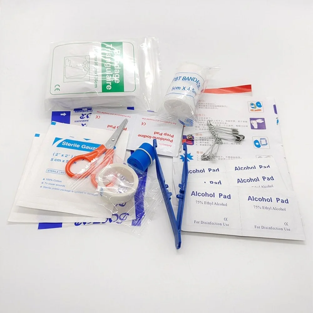 Kit de primeros auxilios portátil, accesorios médicos, equipo de Camping al aire libre, suministros de supervivencia de emergencia, bolsa de almacenamiento de medicamentos