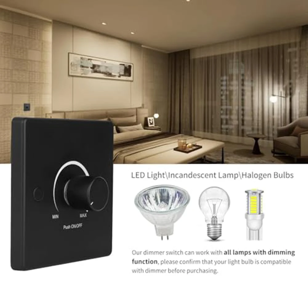 Black Interior Lighting Control Car Dimmer Switch Easy Installation Long-lasting Performance User-friendly Design