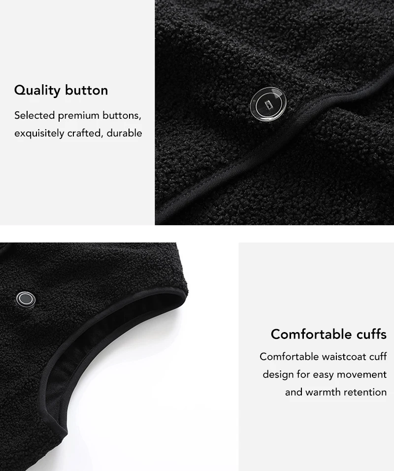 16 Bereiche elektrisch beheizte Weste Mann intelligente konstante Temperatur Heizung Kleidung V-Ausschnitt USB-betriebene Winter warme Weste Mantel – Detail 15