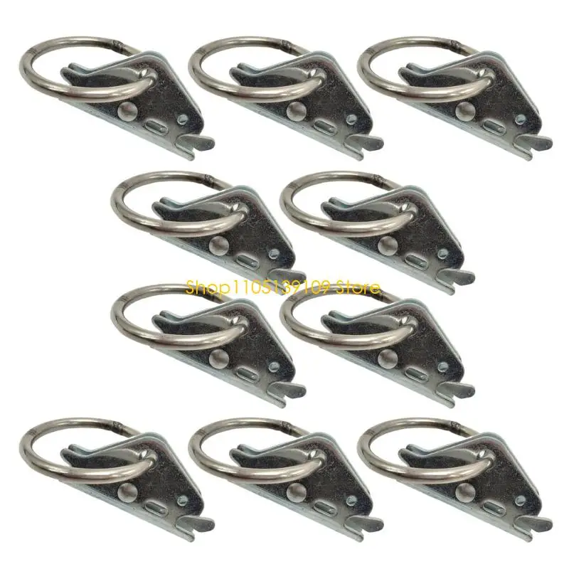 Heavy Duty E Track Rings Corrosion Resistant Cargo Fasteners Stabilization For Flatbed Enclosed Trailers Vehicles 10pcs