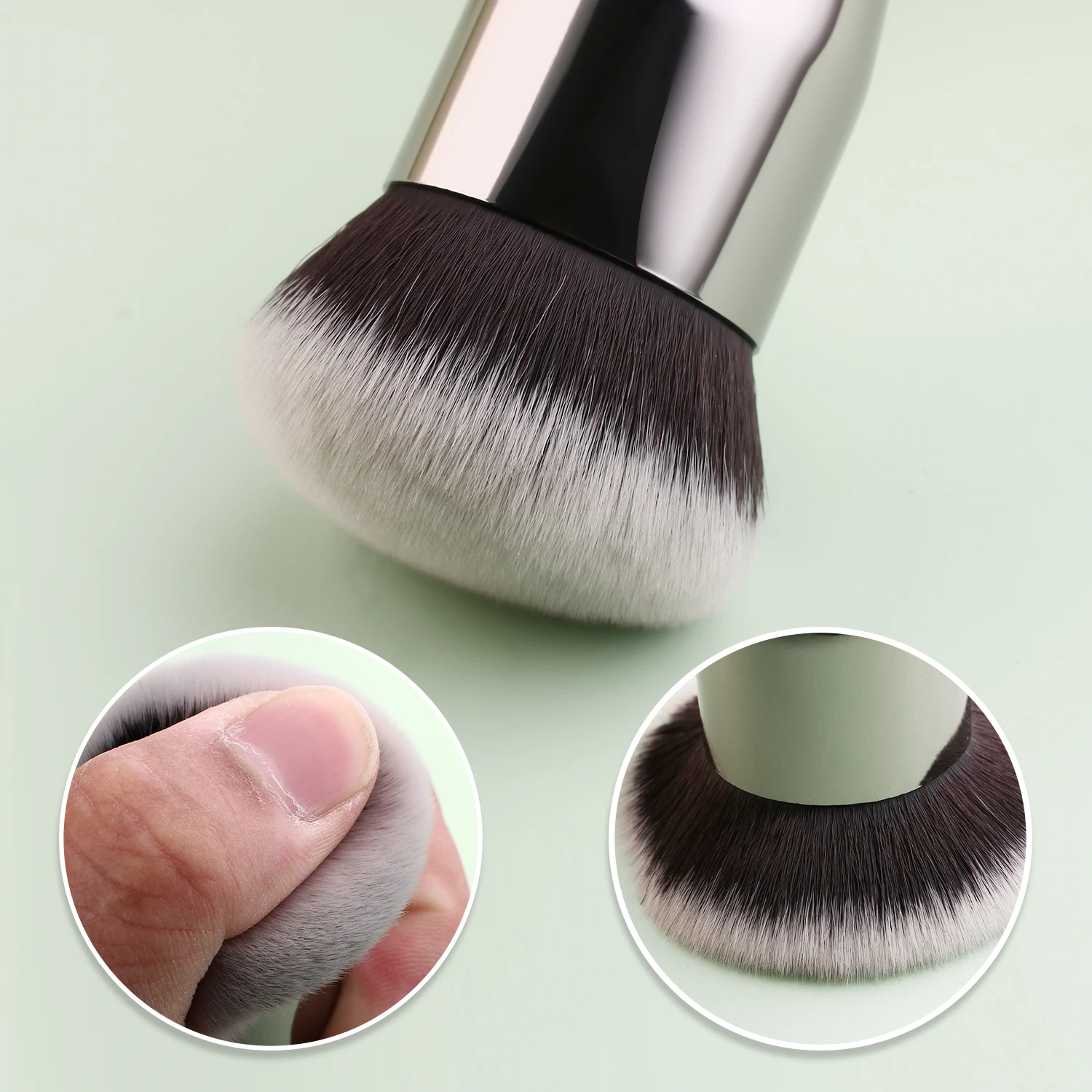 Black Foundation Make up Brush Cream Foundation buffing Makeup Brush Big Foundation Brush Synthetic Hair Face Makeup Tool