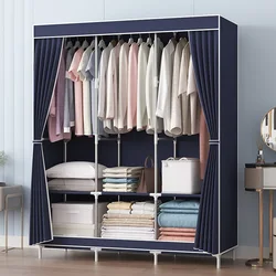 Simple wardrobe assembly wardrobe household simple storage fashion steel frame modern cloth wardrobe