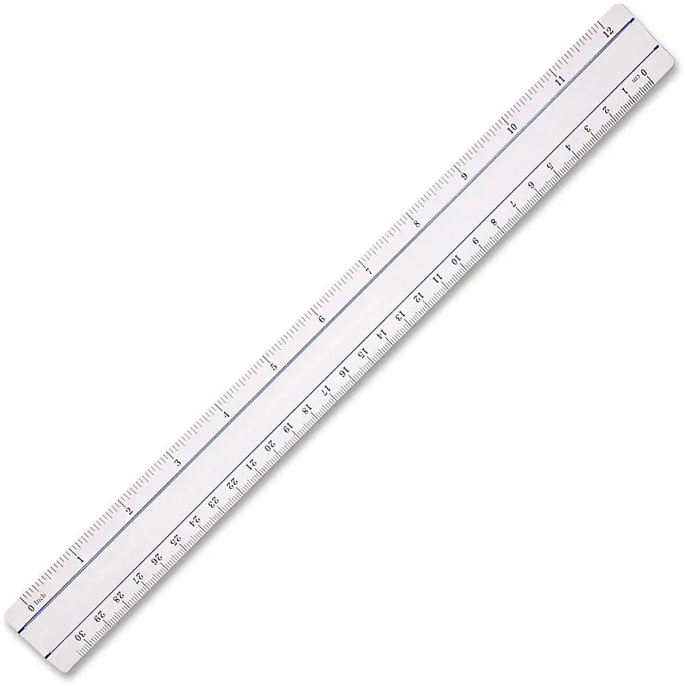 Clear Data Processing Magnifying Ruler, 12 Inch