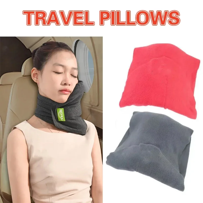 Memory foam neck support travel pillow, washable neck support cushion, airplane train and car Sleep Pillow, God