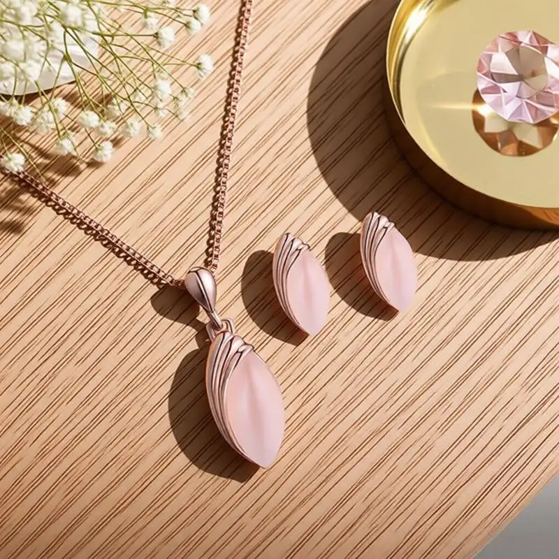 

Temperament 925 Sterling Silver Water Drop Shape Crystal Zircon Necklace Earrings Set for for Women Wedding Party Jewelry Gifts