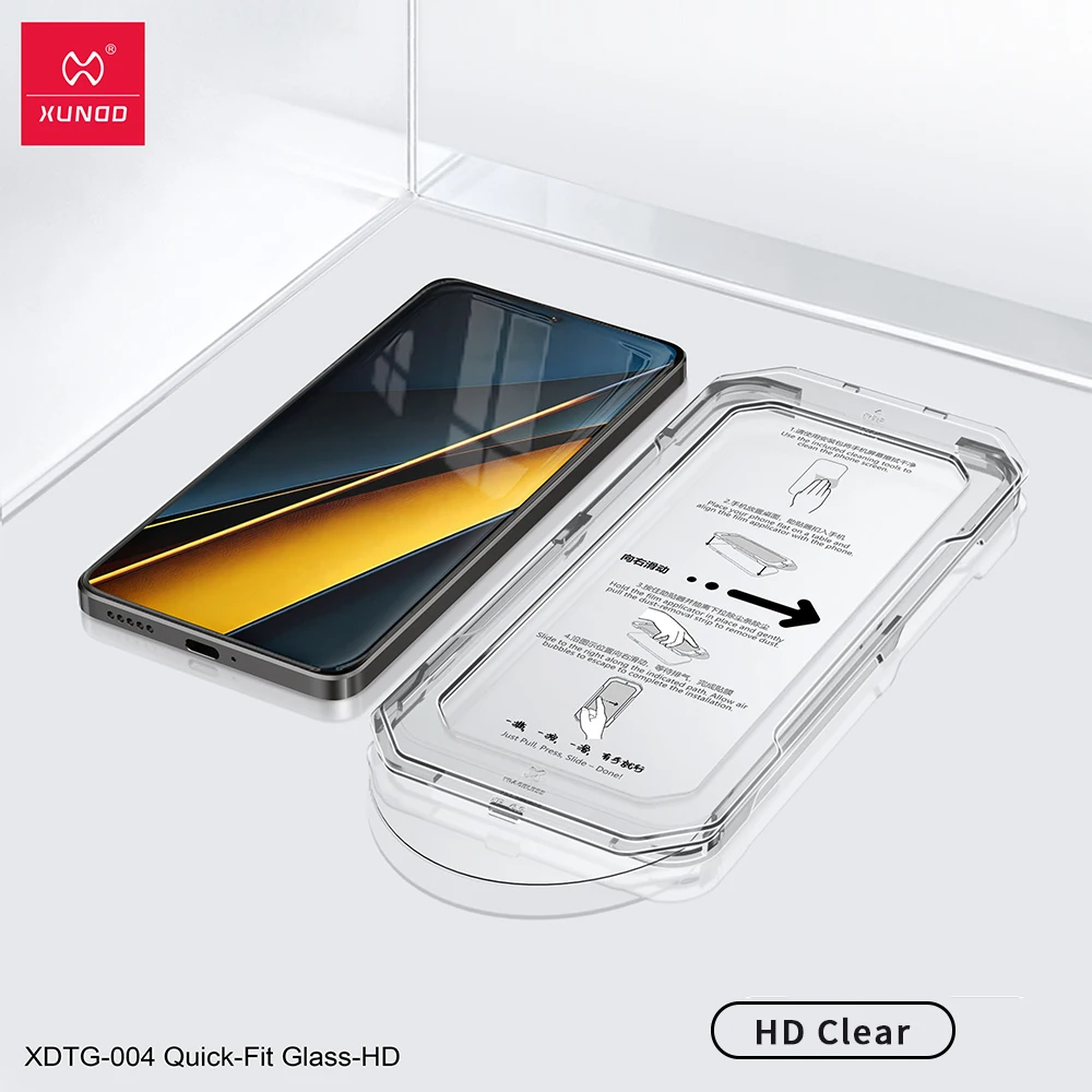 Xundd Displayschutzfolie aus gehärtetem Glas für POCO X7 Pro X8 Pro Max F8 Pro F8 Ultra F7, HD-Klar, Kratzfest, Einfache Installation