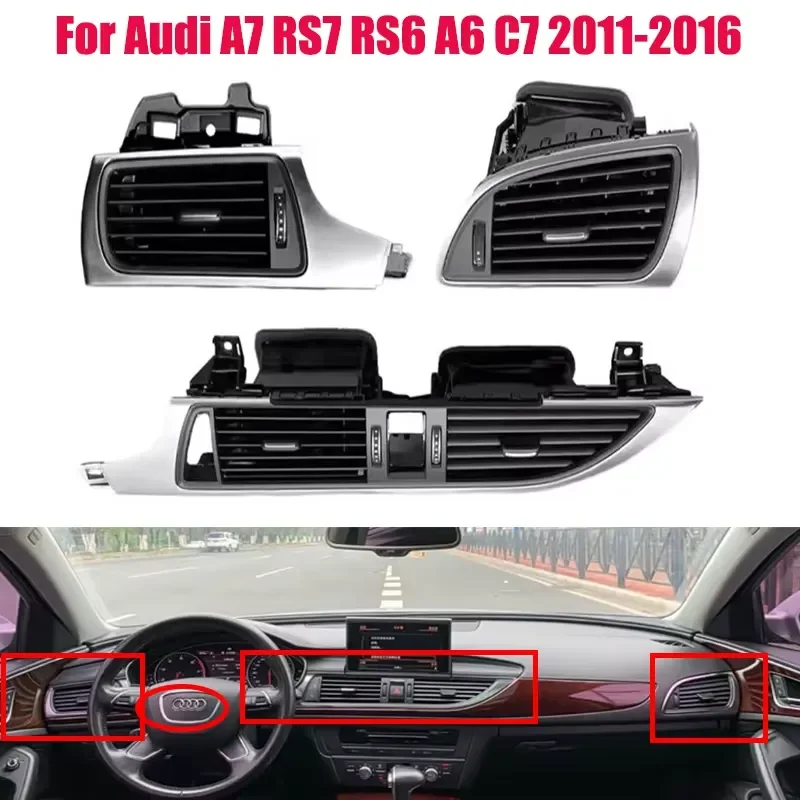 Car AC Air Vent Outlet for Audi A7 RS7 RS6 A6 C7 2011-2016 Front Dash Center Console Replacement 4G0941509 4G0819203